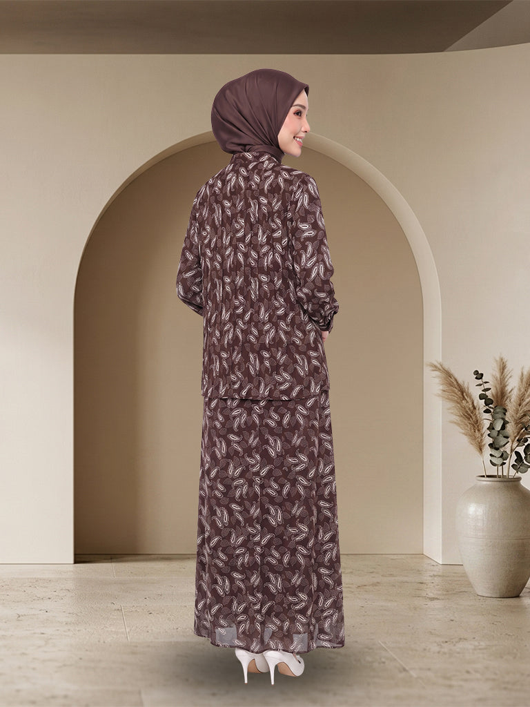 【Pre-order】Elegant Printed Jubah Seluar Moden Set