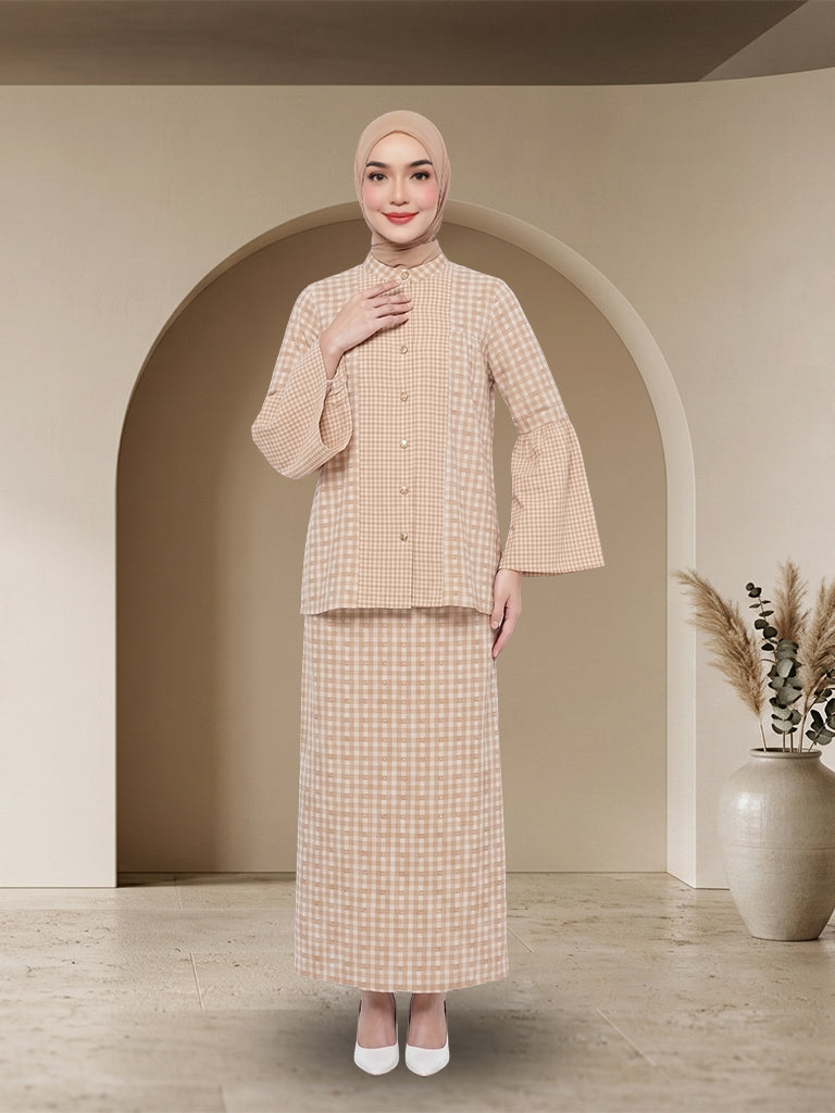 Striped Plaid Kurung Set