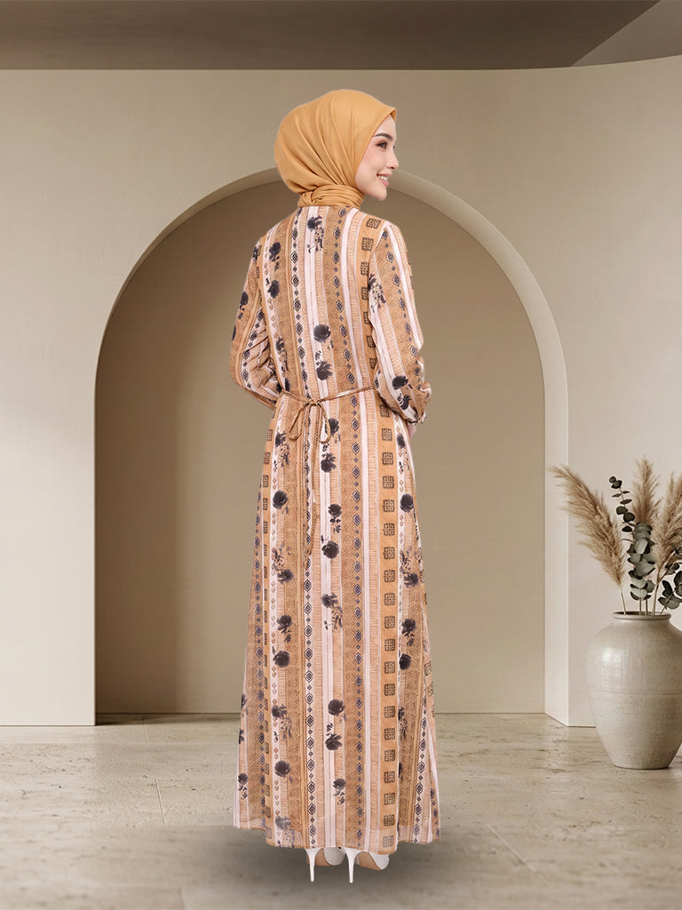 【Pre-order】Elegant Printed Jubah Muslimah Moden