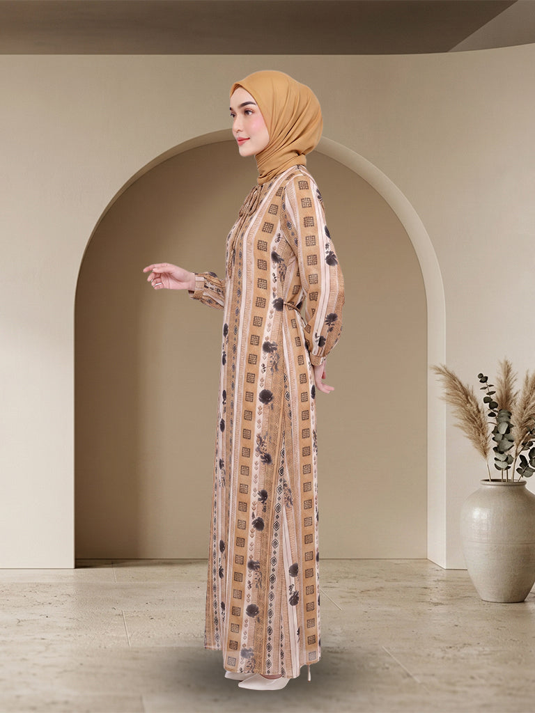 【Pre-order】Elegant Printed Jubah Muslimah Moden