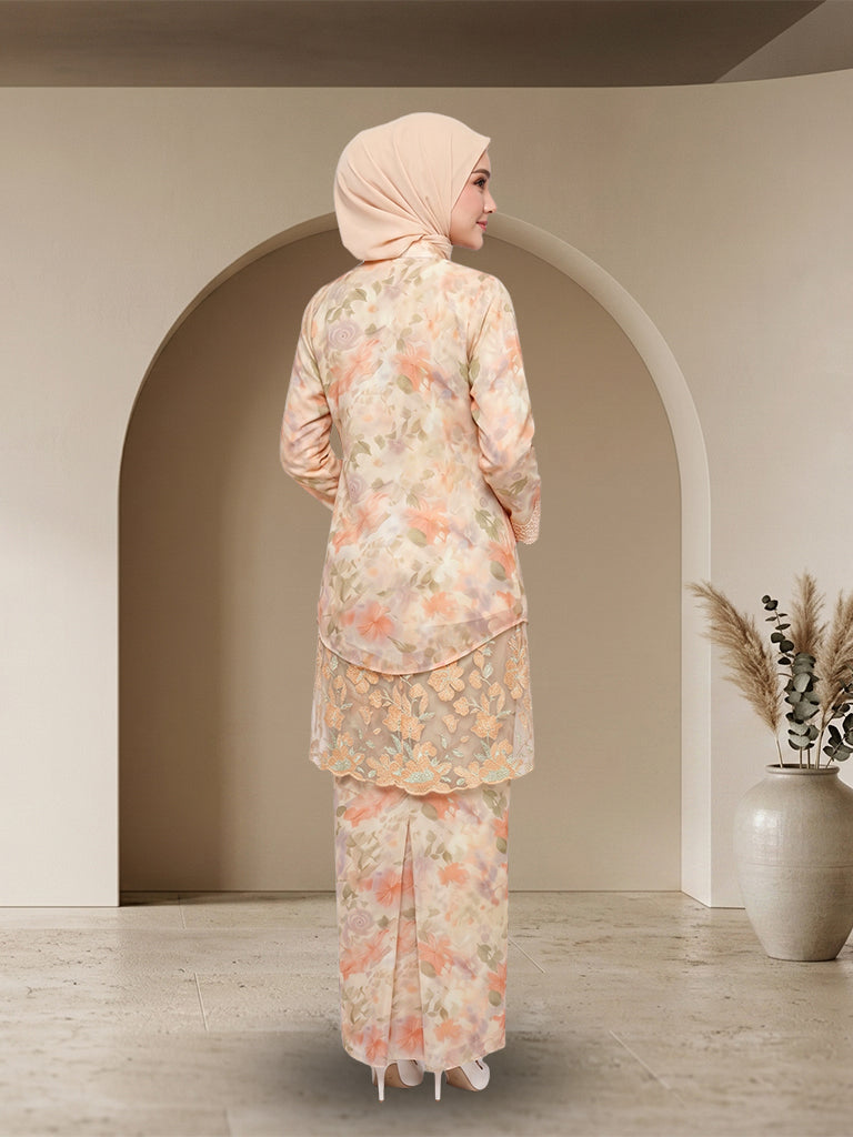 【Pre-order】Elegant Floral Embroidered Jubah Modern Set