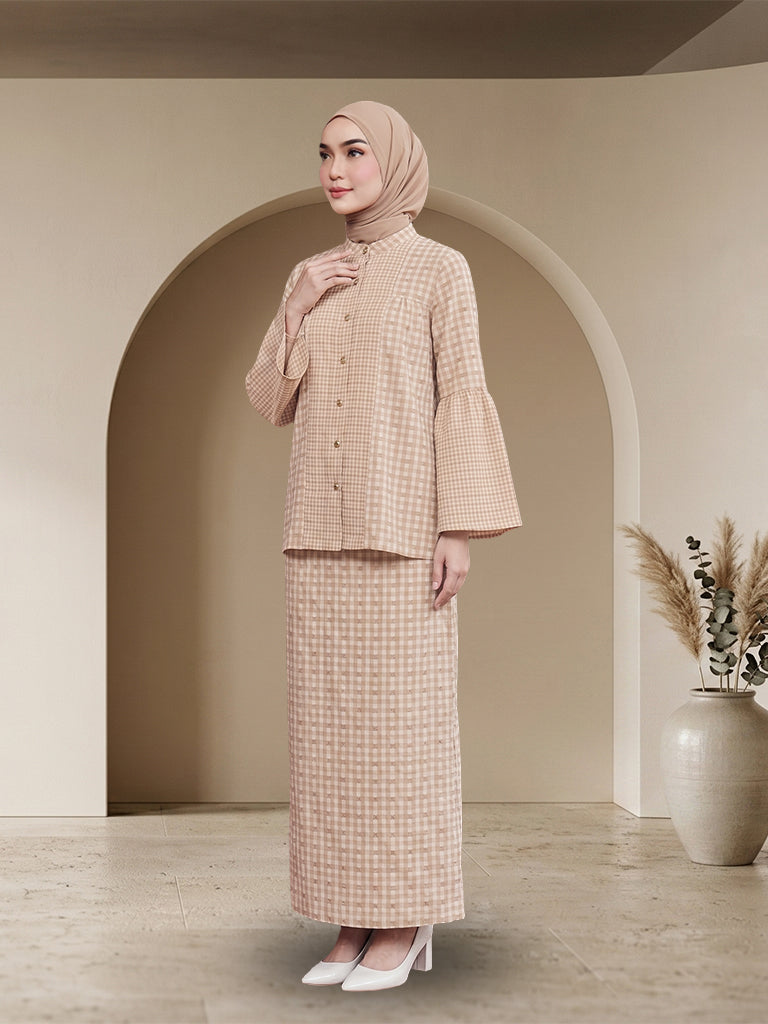 Striped Plaid Kurung Set