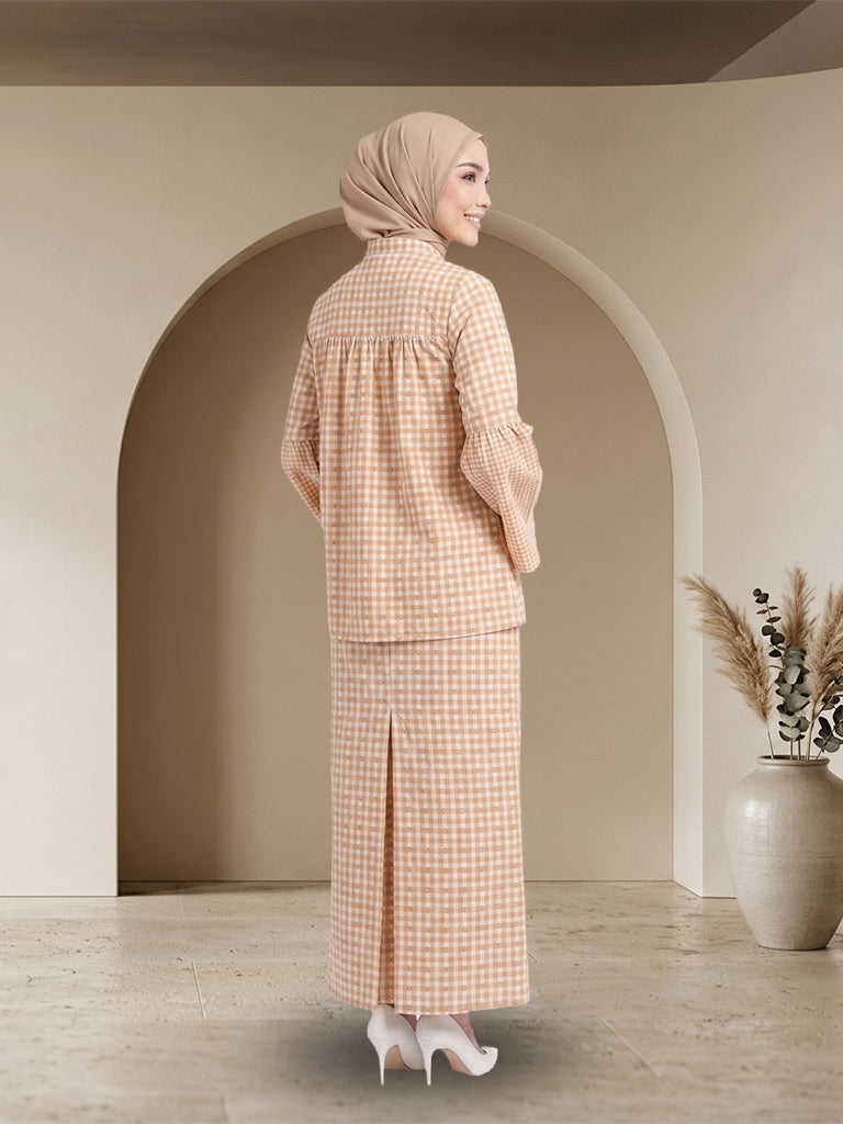 Striped Plaid Kurung Set