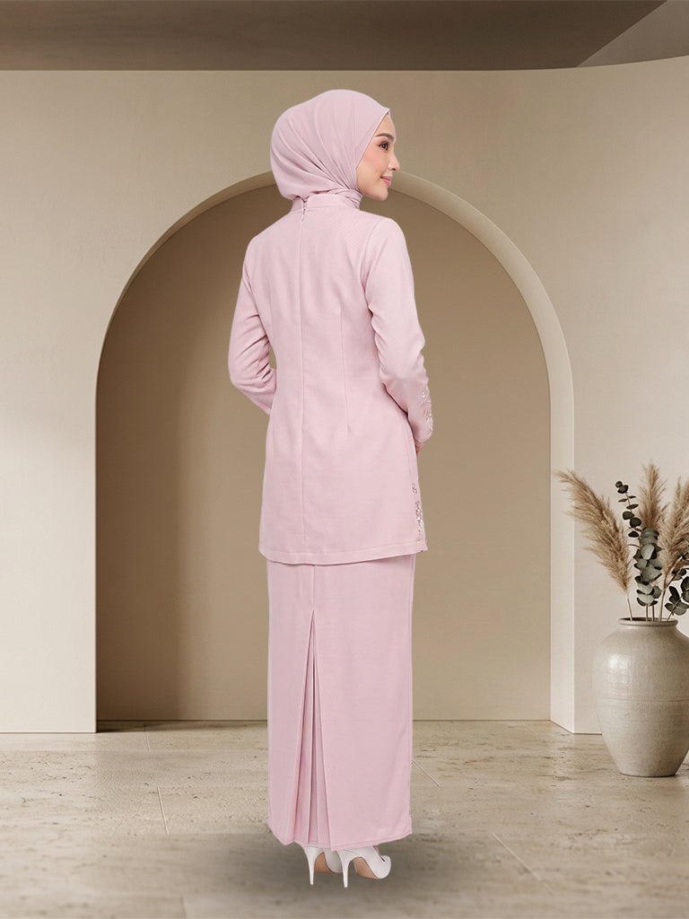 【Pra-tempah】Set Baju Kurung Moden Sulaman Bunga Elegan