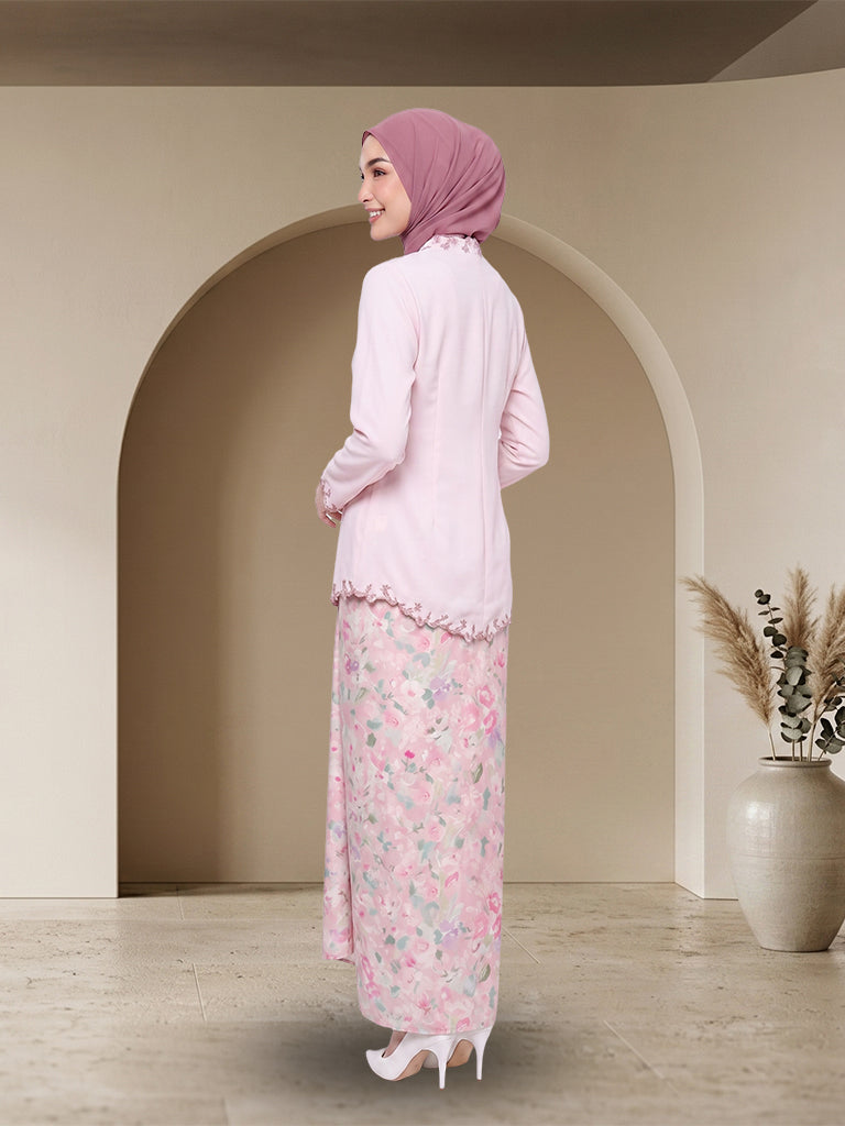 【Pra-tempah】Set Baju Kurung Moden Bunga Sulam Anggun