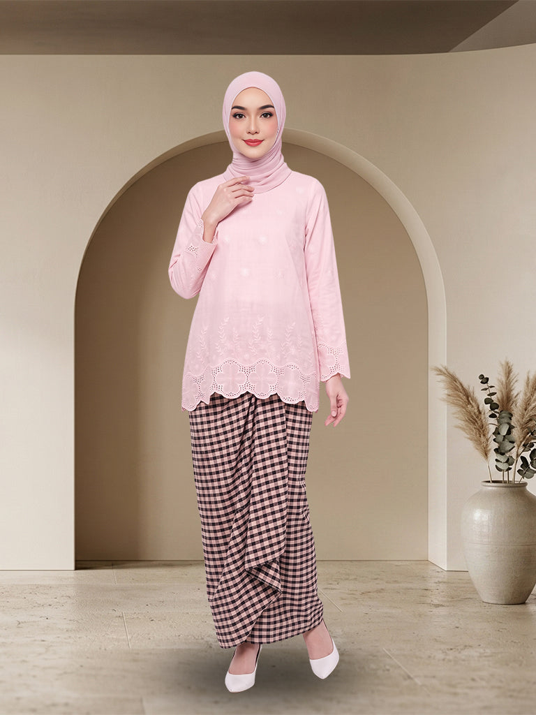 【Pre-order】Elegant Embroidered Modern Baju Kurung Set