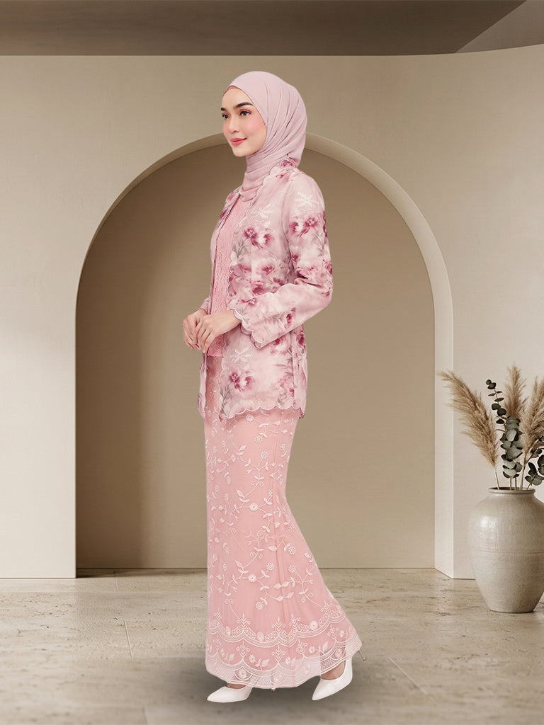 【Pre-order】Premium Floral Lace Baju Kurung Modern Set