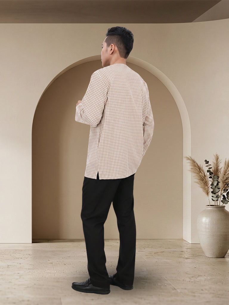Men's Elegant Modern Plaid Kurta