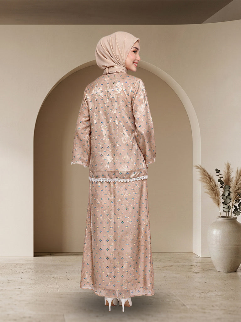 Set Kurung Moden Muslimah Bunga Anggun
