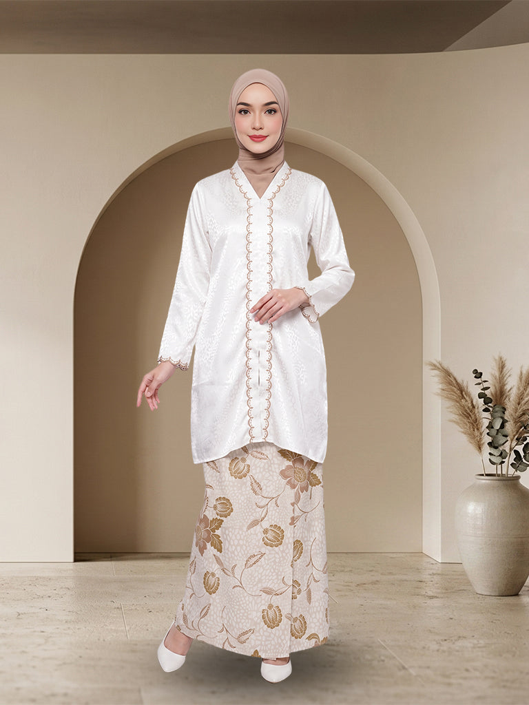 【Pre-order】Elegant Floral Modern Baju Kurung Set